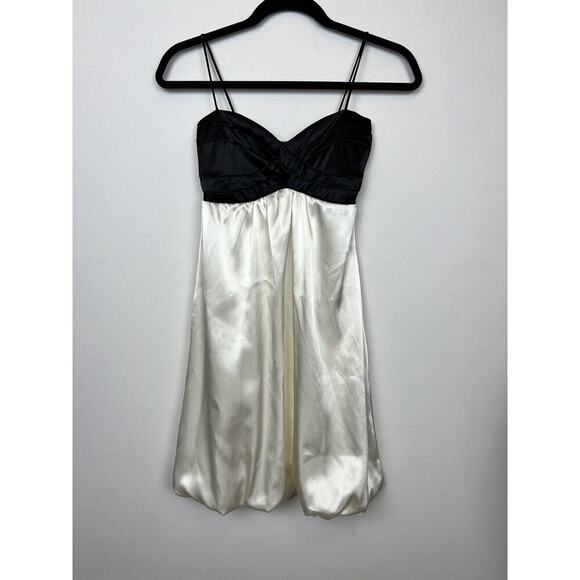 vintage y2k B Darlin satin bubble hem cupcake mini dress juniors size 1/2 - Picture 1 of 7